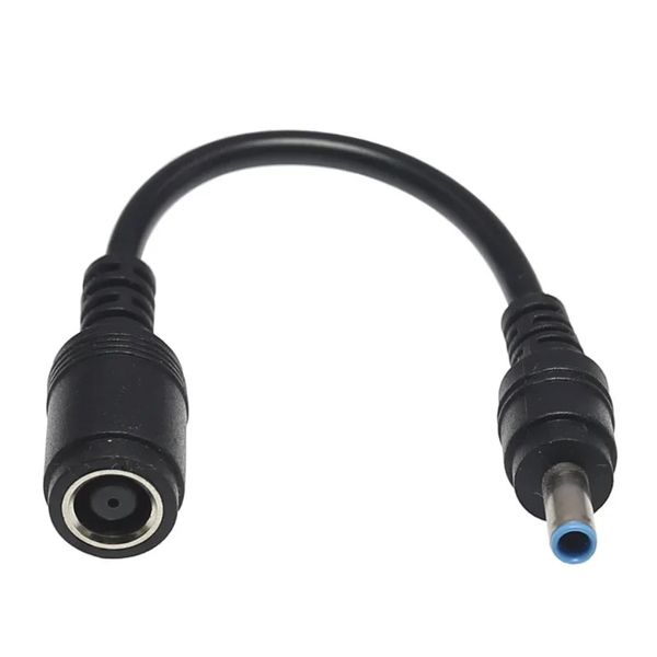 Hembra 7.4 mm x 5.0 mm a 4.5 mm x3.0 mm Adaptador de cargador masculino Conector de alimentación Cable Cable DC para Dell HP