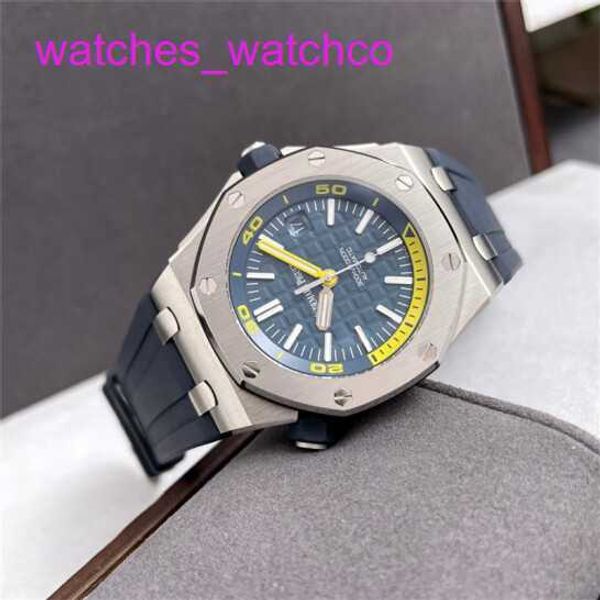 Femme AP Wrist Watch Royal Oak Offshore Series Mens 15710st.OO.A027CA.01 MÉCANIQUE AUTALE MÉCANIQUE 42MM CALLE NIGHT GLOW Watch Box Certificat complet