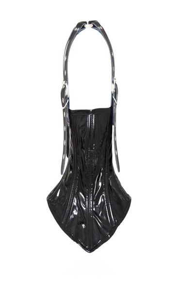 Collier sexuel BDSM féminin avec harnais de tête, sangle de retenue du cou, équipement de bondage, jouets pour adultes pour femmes, noir GN3024041765086229
