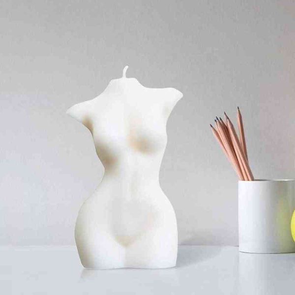 Bougie artistique de buste féminin, moule en Silicone de forme réaliste, bougie corporelle pour décoration de Festival vivant