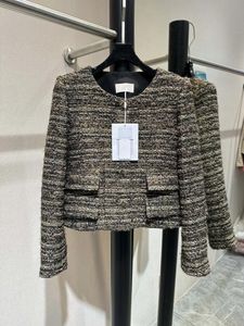 Vrouwelijke kleding vrouw kleding dames jas lente dames jas overjas vrouwelijk gouden draad geweven tweed casual jas 240401