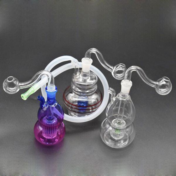 Femelle Dab Rigs Mini Brûleur À Huile D'eau Bongs Heady Plate-forme Pétrolière Matrix Pomme De Douche Perc Tuyau D'eau Épais Recycleur Cendrier Pour Fumer Avec Tuyau De Brûleur À Huile Et Hos