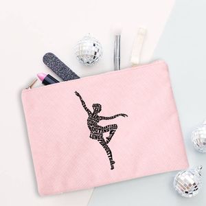 Femme danseuse meilleur cadeau femmes maquillage pochette sac à main toile étuis à cosmétiques sacs sac à main rouge à lèvres stockage organisateur porte-crayon