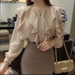 Femelle Fashion Korea Chic Tops Blusas Femmes Long Manches Elegant Basic Wear Office Lady Work Bow Tie Shirt Blouses240402