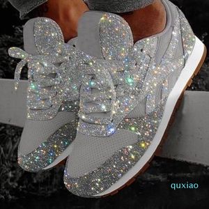 Vrouwelijke mode lace tot gevulcaniseerde bling sparkly platform schoenen voor dames ademende casual mujer zapatos