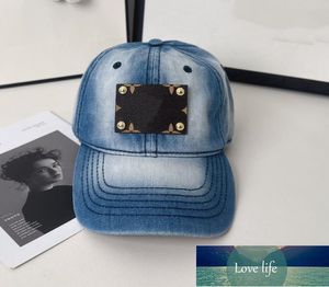 Vrouwelijke Koreaanse versie Tide Alle bijpassende lederen label denim cap zomer mode zonbescherming zon hoed kwaliteit