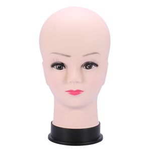 Modelo de maniquí femenino, fabricación de pelucas, práctica de estilismo, cosmetología de peluquería, cabeza de maniquí calva, sombrero, tocado, herramientas de maquillaje