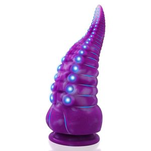 Octopus Tentacle Animal Penis Mujer Copa de succión grande de la polla Silicona suave Líquido Anhip Bets Adulto Buttug Toot Toy for Women Masturbation