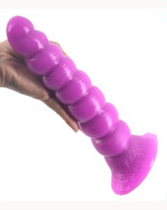Vrouwelijke Masturbator Grote Dildo Kralen Spiraal Anale Plug Realistische Penis Seksspeeltjes Lange Butt Stopper Vagina Stimuleren Paar Flirten To8216776