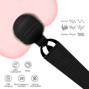 Vrouwelijke Masturbator USB Oplaadbare Toverstaf Vibrator AV Body Massager G Spot Clitoris Stimulator Volwassen sexy Speelgoed voor Vrouw