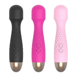 Mini vibratrice féminine Wand Adult Sex toys gpot av vibrant bâton 20 Mode de vibration de fréquence Vibrateurs pour femme USB charge 240412