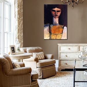 Arte della parete su tela nuda femminile Busto di una giovane donna Amedeo Modigliani dipinto a mano moderno arredamento camera da letto