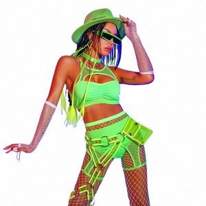 Femme Sexy Bikini Lead Dance Costume Femmes Gogo Danseurs Tenues Drag Queen Costumes Rave Vêtements Discothèque Ds Costume H9XN #