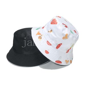 Vrouwelijke lente en zomer buitenvisser hoed vrouwen zon emmer hoeden student witte schattige kleurrijke print hoed df079
