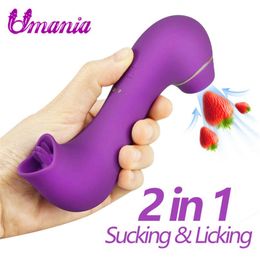 Vibrateur de succion femelle, ventouse de Clitoris, stimulateur de Clitoris, masturbateur, léchage de mamelon, langue, jouets sexuels oraux pour adultes, femmes 3069