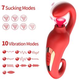 Vrouwelijke tong zuigen vibrator blazende vocht om het clitoris -massage voor de clitoris te stimuleren volwassen seksspeelgoedkruis