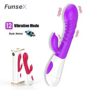 Vibromasseur double moteur à 12 vitesses pour Stimulation du point G du vagin féminin, fournitures de Masturbation clitoridienne pour adultes