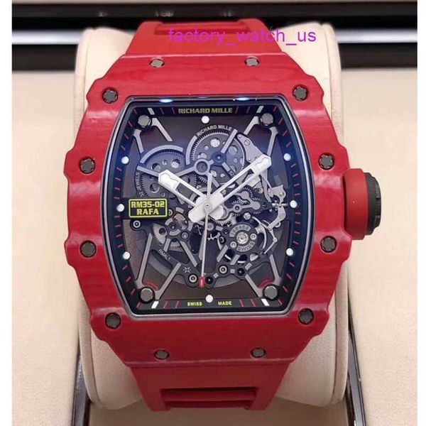 Watch Watch RM Watch Dress Watch RM35-02 Collection RM3502 NTPT Red Devil Limited Edition Men's Fashion Leisure Sports Mécanique