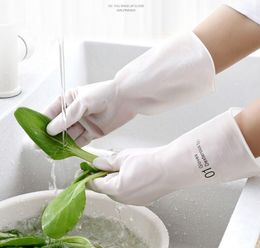 Femme imperméable en caoutchouc latex vaisselle PVC gants cuisine durable nettoyage tâches ménagères outils de vaisselle