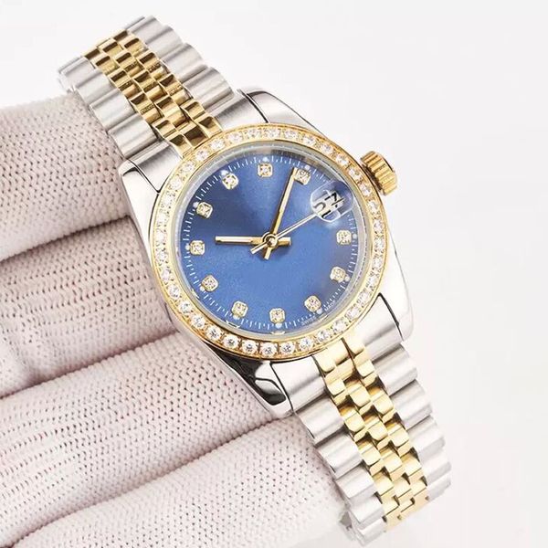 Montres-bracelets pour femmes Montres automatiques en diamant Montre en acier inoxydable Suisse 36 / 41mm étanche Montre-bracelet imitation lumineuse Montres pour femmes