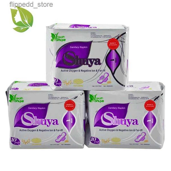 Hygiène féminine 3 pack menstruaux pad anion coussinets sanitaires Produit d'hygiène féminine Coton Sanitary Santé Shuya Anion Panty Liner 30 Piece Q240222