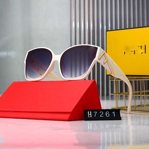 FEN2024 nouvelles lunettes de soleil lunettes de soleil pour femmes résistantes aux UV grand cadre lunettes de photographie de rue avec une sensation premiumDouble F