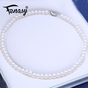 FENASY – colliers de perles d'eau douce naturelles pour femmes, Long collier artisanal, bijoux de mariage, accessoires de cou