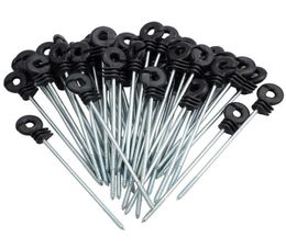 Cercado de trellis Puertas 25 PCS Aisladores de distancia de la cerca eléctrica Aisladores de anillo de plástico Tornillo largo para madera después del2867188