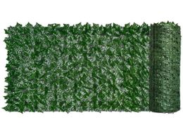 Escrive Trellis Gates Haies artificielles feuilles vertes écran de clôture Ivy Plant Plant Fake Grass Doptarp Doptarp Protection de la vie privée8248691