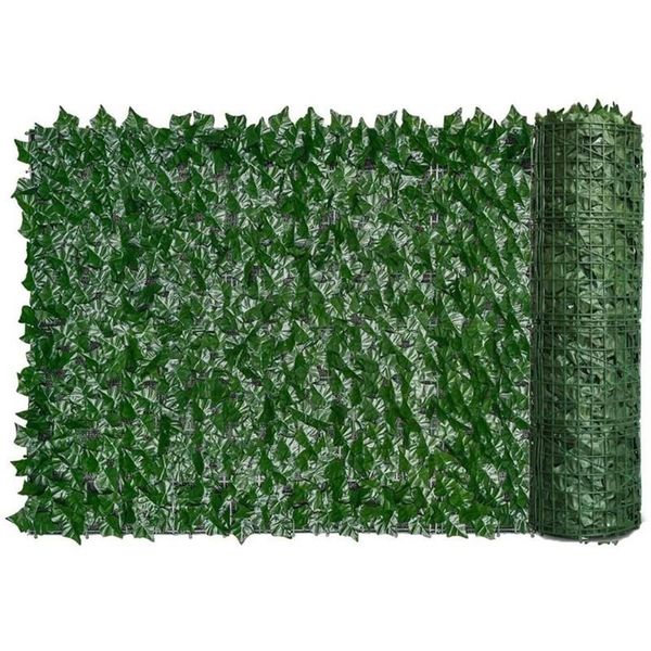 Cercado enrejado puertas seto artificial hoja verde valla de hiedra pantalla planta pared hierba falsa fondo decorativo protección de privacidad 217S