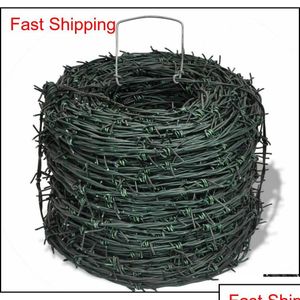 Clôture Trellis Gates Vidaxl Barbed Wire 328 Green Iron Barbwire Garden Patio Clôture Fils Clôture U4Sx3 Drop Delivery Home Lawn Bu Ot0J2