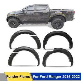 Fender Flares Guard Arch Cover voor Ford Ranger 2015-2022 T7 T8 MATTE ZWART Double Cabin