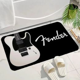 Alfombrillas de guitarra de guitarra Fender más barato Anti-slip Balcón de sala de estar moderno alfombras para el hogar impresos