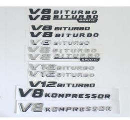 Fender sides letters v8 v12 biturbo 4matic kompressor turbo badge emblem emblems badges voor Mercedes Benz AMG4571407