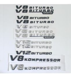 Fender sides letters v8 v12 biturbo 4matic kompressor turbo badge emblem emblems badges voor Mercedes Benz AMG6141564