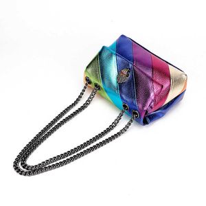 Fendibags Designer Bag 2023 Venta de zapatos y bolsos para mujeres Kurt Geiger a rayas Cross-Body Rainbow Bag Bods 936
