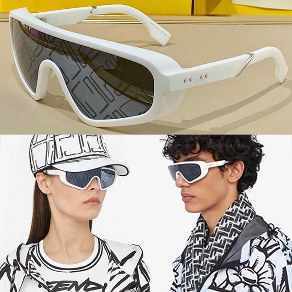 Fendisunglasses célèbres Mentiers populaires Brands Botanical Sunglasses M0084 Goggles en une seule pièce Show Field Vacation Travel Photo Préféré Original