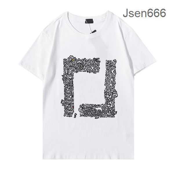 Fendy Summer Mens Designers t-shirts for Men Fashion Eyes Graffiti Tops Man Casual Chef Letter Shirt Luxurys Clothing Street Shorts Sleeve Vêtements Tshirts CV98