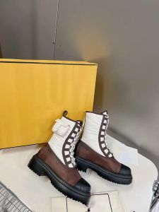 Fendyity schoenen vrouw laarzen dames ontwerper sneakers dames platform hoge hakken laarsjes zwarte kastanje marine glad lederen suède winter enkel knie boot schoen sneaker 0