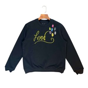 Fendyly Sweat à capuche Designer Luxe Mode Hommes Top Qualité Sweatshirts Automne Lettre Coloré Brodé Col Rond Pull Lâche Et Confortable