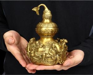 Feng Shui Copper Gourd Ornamenten Acht Immortals Gourd Crafts1807070