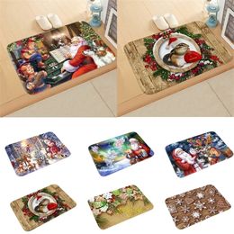 Fengrise Tapis de Noël Décorations joyeuses pour la porte de la maison Navidad Ornements Cadeaux de Noël Année Natal Y201020