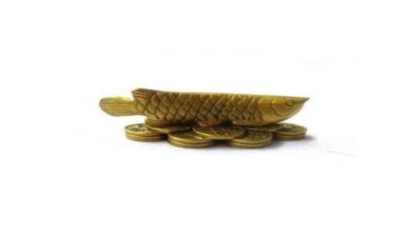 Fengshii richesse Arowana Fish Lucky Fish Statue Figurine Décorationwealth Amulet3776172