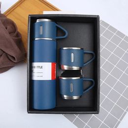 Fengtao 17oz Gift Business Vacuüm Cup Coffee Bottle Set Roestvrij staal water met 3 lekbestendige doppen 240422
