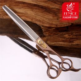 Fenice Japón 440C Acero inoxidable 7 pulgadas 7,5 pulgadas Tasa de adelgazamiento 35% oro rosa Pet Dog Grooming Tijeras de adelgazamiento 220423