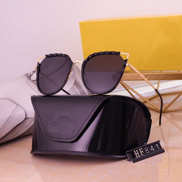 FENnuevas gafas de sol para mujer gafas de sol polarizadas gafas de sol poligonales de metalDouble F
