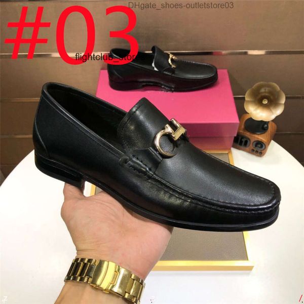 Feragamo 28Model Fashion Business Designer Dress Chaussures Men Chaussures Formez sur des chaussures de robe luxueuses pour hommes Oxfords