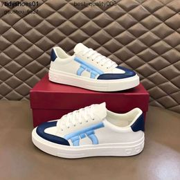 Feragamo Ferra chaussures nouvelles chaussures basses pour hommes couleur contrastée chaussures décontractées à la mode semelle épaisse chaussures de sport en peau de vache boîte de nuit mode hommes LVUA XS5E 2JGO