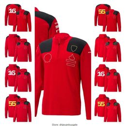 Ferari-sudaderas con capucha para hombre, traje de carreras de Fórmula Uno de F1, Sudadera con capucha roja, ropa de trabajo para conductores de equipo, 2023