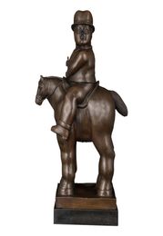 Fernando Botero Estatua de bronce Escultura abstracta Arte moderno Escultura Accesorios de decoración del hogar Decoración Estatua de bronce decorativo5353549